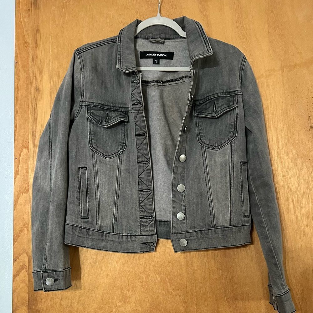 Ashley Mason Gray Jean Jacket Size S